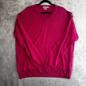 Peter Millar Women's XXL V Neck Merino Wool Sweater Preppy Golf Pickleball